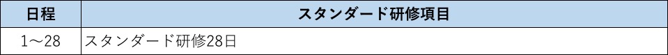 スタンダード研修項目